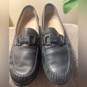 Salvatore Ferragamo Black Leather Loafers